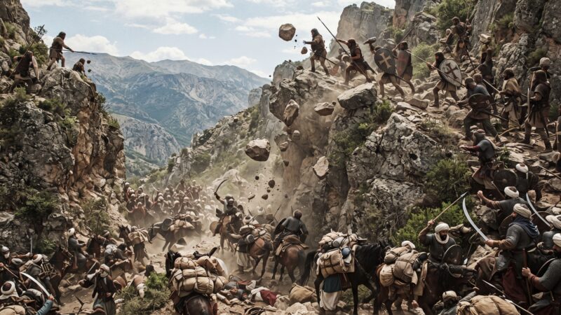 La batalla de Covadonga tuvo lugar en los pirineos o parte del relato proviene de allí?