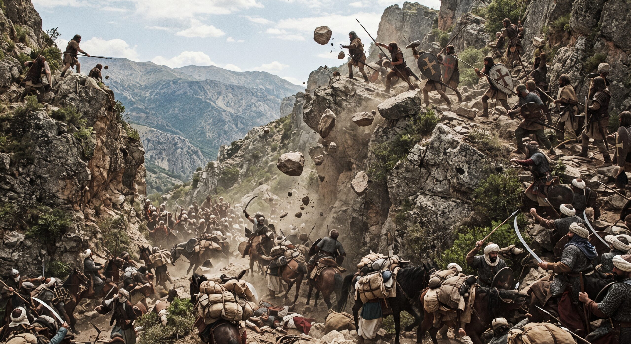 La batalla de Covadonga tuvo lugar en los pirineos o parte del relato proviene de allí?